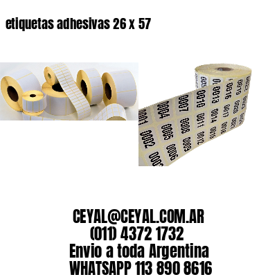 etiquetas adhesivas 26 x 57