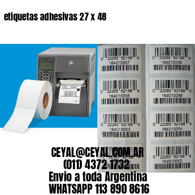 etiquetas adhesivas 27 x 48