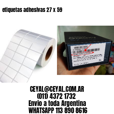 etiquetas adhesivas 27 x 59