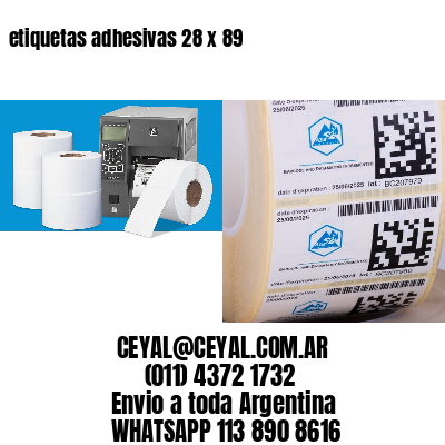 etiquetas adhesivas 28 x 89