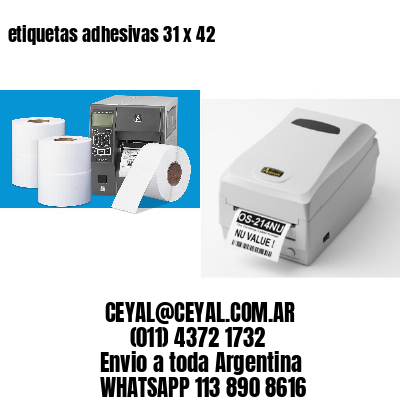 etiquetas adhesivas 31 x 42