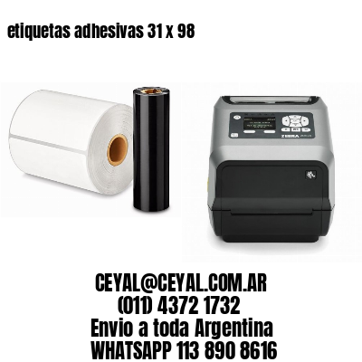 etiquetas adhesivas 31 x 98