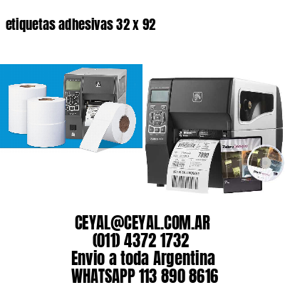 etiquetas adhesivas 32 x 92