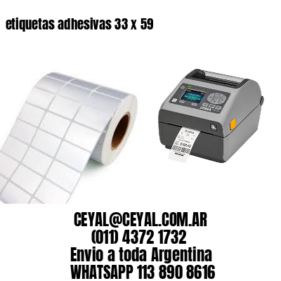 etiquetas adhesivas 33 x 59