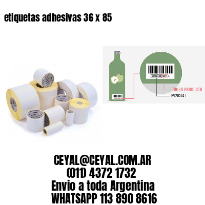 etiquetas adhesivas 36 x 85