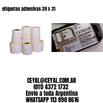etiquetas adhesivas 39 x 31