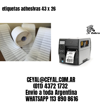 etiquetas adhesivas 43 x 26