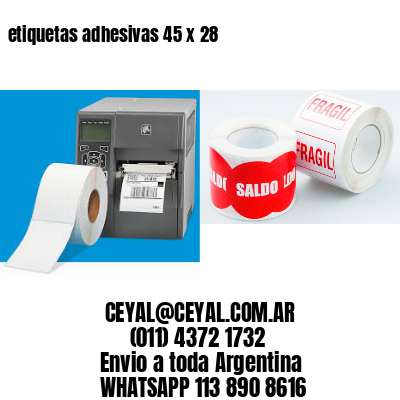 etiquetas adhesivas 45 x 28