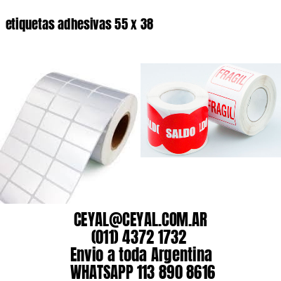 etiquetas adhesivas 55 x 38