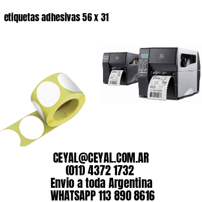 etiquetas adhesivas 56 x 31