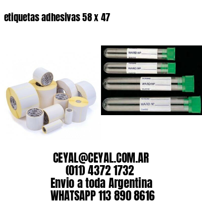 etiquetas adhesivas 58 x 47