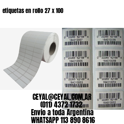 etiquetas en rollo 27 x 100
