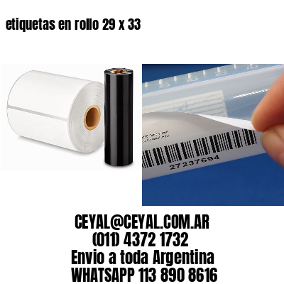 etiquetas en rollo 29 x 33
