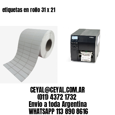 etiquetas en rollo 31 x 21