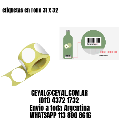 etiquetas en rollo 31 x 32