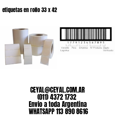 etiquetas en rollo 33 x 42