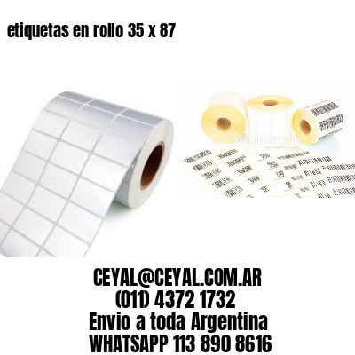 etiquetas en rollo 35 x 87