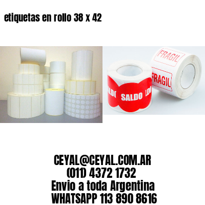 etiquetas en rollo 38 x 42