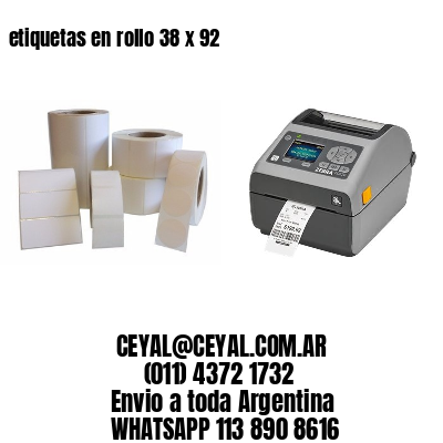 etiquetas en rollo 38 x 92