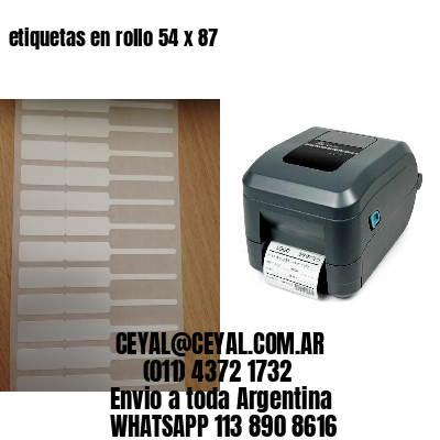 etiquetas en rollo 54 x 87