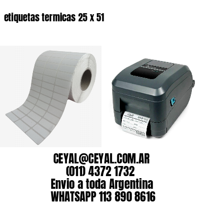 etiquetas termicas 25 x 51