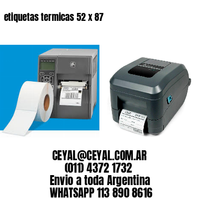 etiquetas termicas 52 x 87