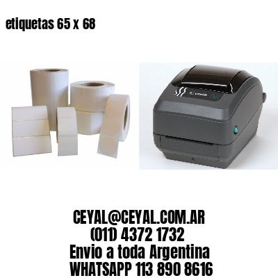 etiquetas 65 x 68