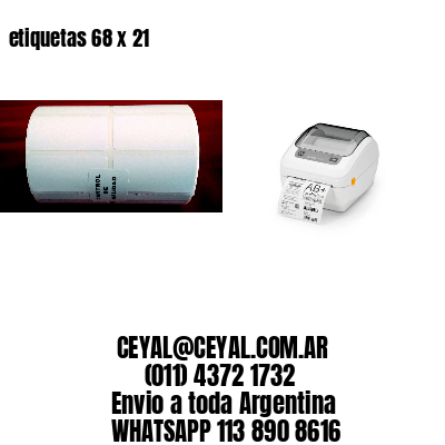 etiquetas 68 x 21