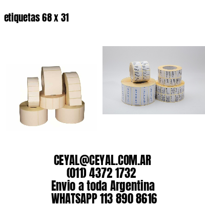 etiquetas 68 x 31