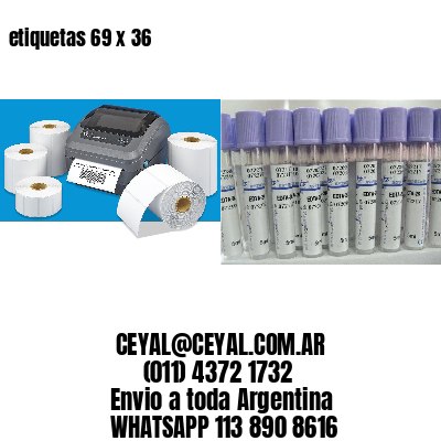 etiquetas 69 x 36