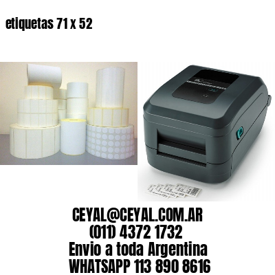 etiquetas 71 x 52