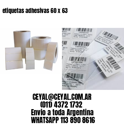 etiquetas adhesivas 60 x 63