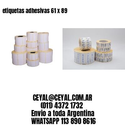 etiquetas adhesivas 61 x 89