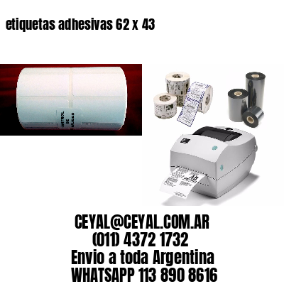 etiquetas adhesivas 62 x 43