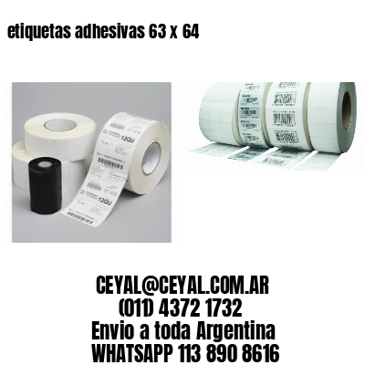 etiquetas adhesivas 63 x 64