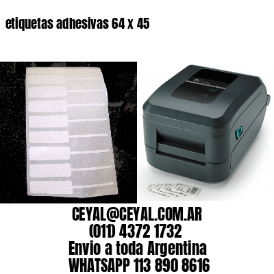 etiquetas adhesivas 64 x 45