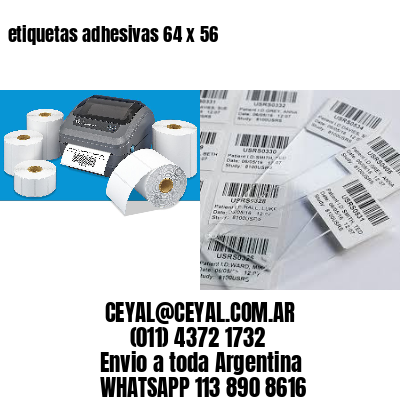 etiquetas adhesivas 64 x 56