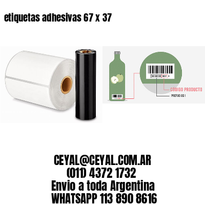 etiquetas adhesivas 67 x 37