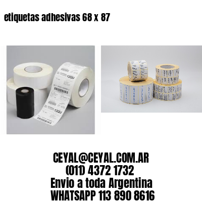 etiquetas adhesivas 68 x 87