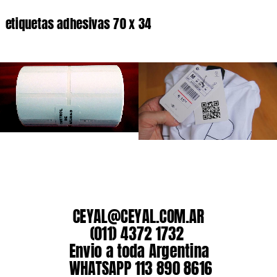 etiquetas adhesivas 70 x 34