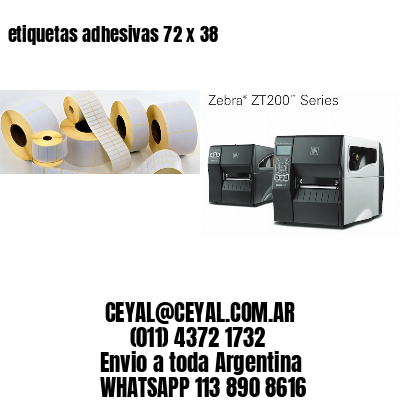 etiquetas adhesivas 72 x 38