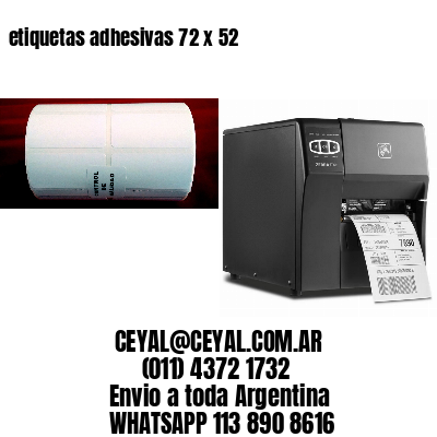 etiquetas adhesivas 72 x 52