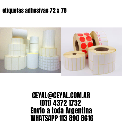 etiquetas adhesivas 72 x 78