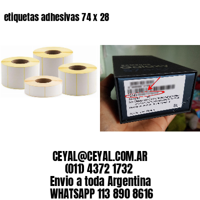 etiquetas adhesivas 74 x 28