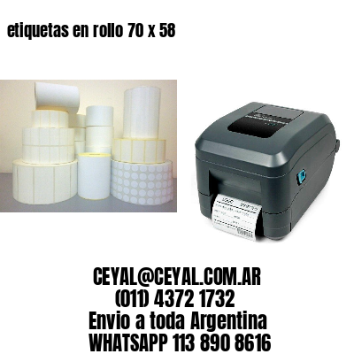 etiquetas en rollo 70 x 58