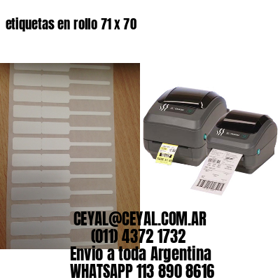 etiquetas en rollo 71 x 70