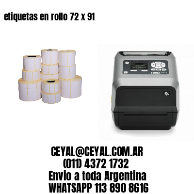 etiquetas en rollo 72 x 91