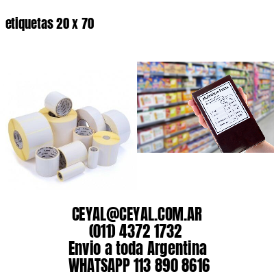 etiquetas 20 x 70