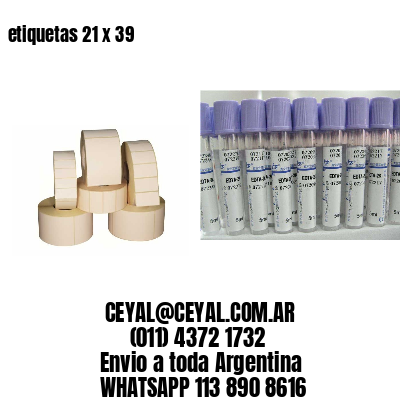 etiquetas 21 x 39