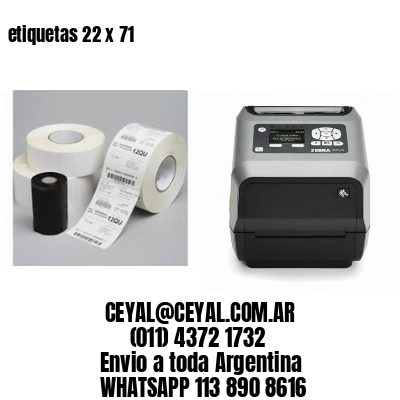 etiquetas 22 x 71